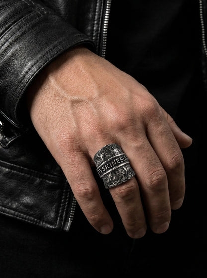 Dualskin Ring 925 silver defined volume Exoderme Collection avant-garde finger ring Paris detail