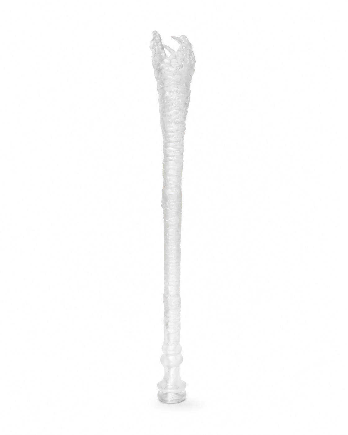 Molt Cig Holder transparent resin snakeskin sculptural cigarette holder DYSKINESIAA Paris atelier front