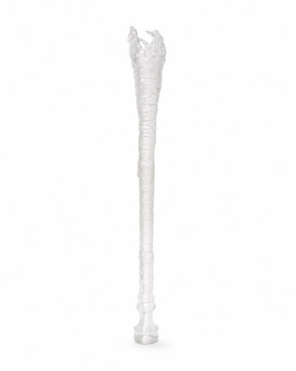 Molt Cig Holder transparent resin snakeskin sculptural cigarette holder DYSKINESIAA Paris atelier front