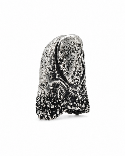Prothesis Ring Top 925 silver elongated upper finger segment Exoderme avant-garde Paris detail