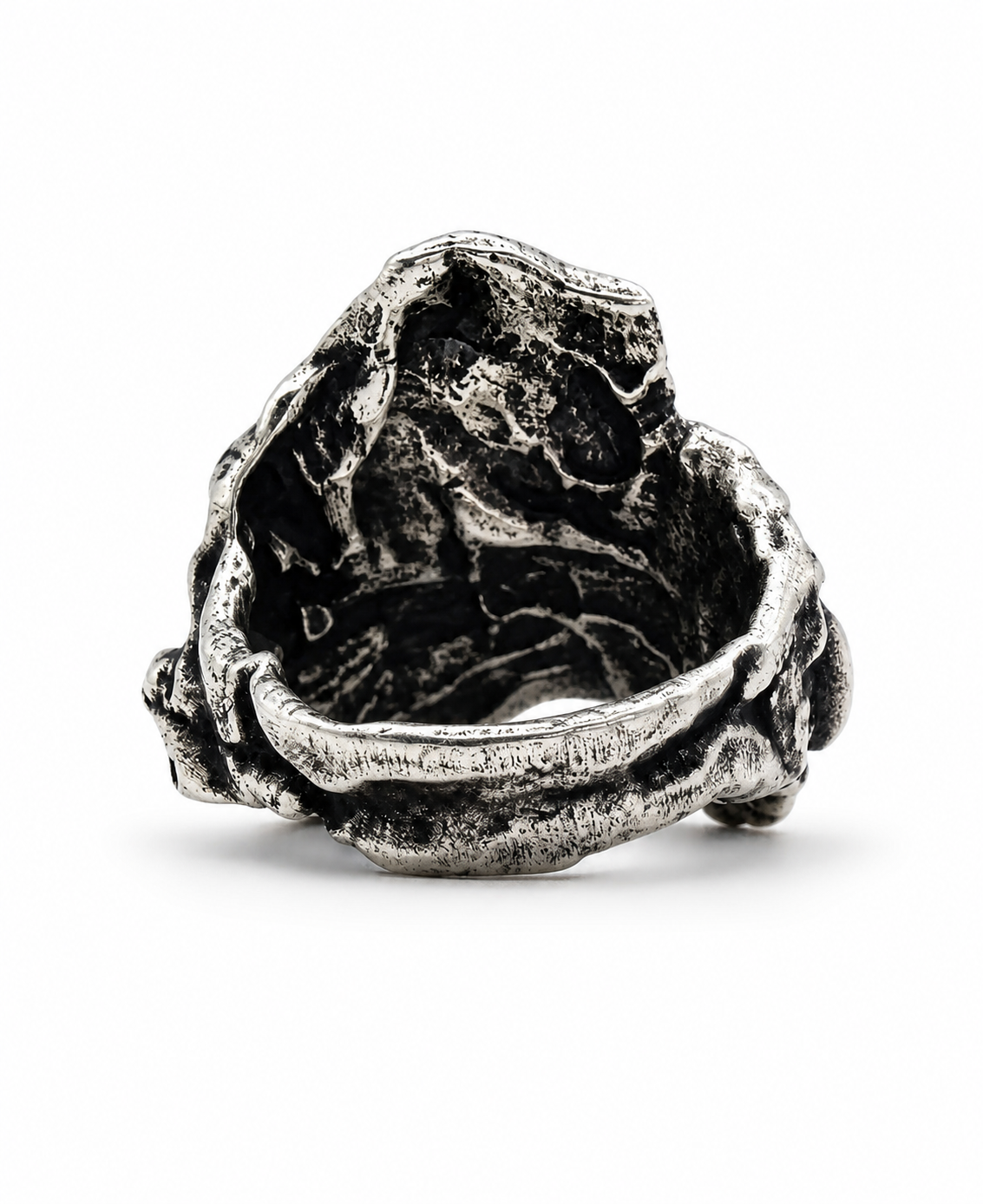 Extended Ring 925 sterling silver compact statement ring Exoderme structural DYSKINESIAA Paris