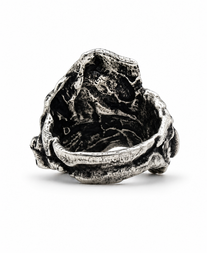 Extended Ring 925 sterling silver compact statement ring Exoderme structural DYSKINESIAA Paris