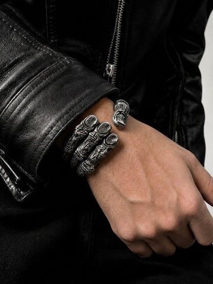 Memory Bracelet 925 silver structural arm piece Exoderme Collection avant-garde Paris atelier