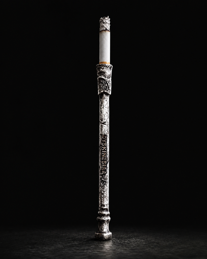 Hold Cig 925 sterling silver functional sculpture cigarette holder DYSKINESIAA Paris atelier worn