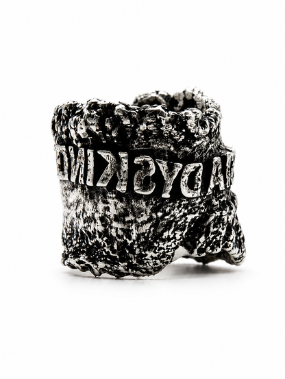 Prothesis Ring 925 sterling silver Exoderme Collection segmented finger structure Paris atelier