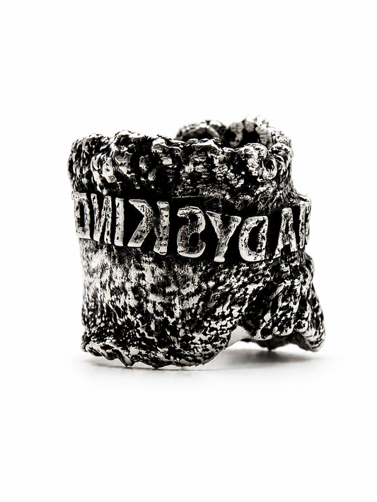 Prothesis Ring 925 sterling silver Exoderme Collection segmented finger structure Paris atelier