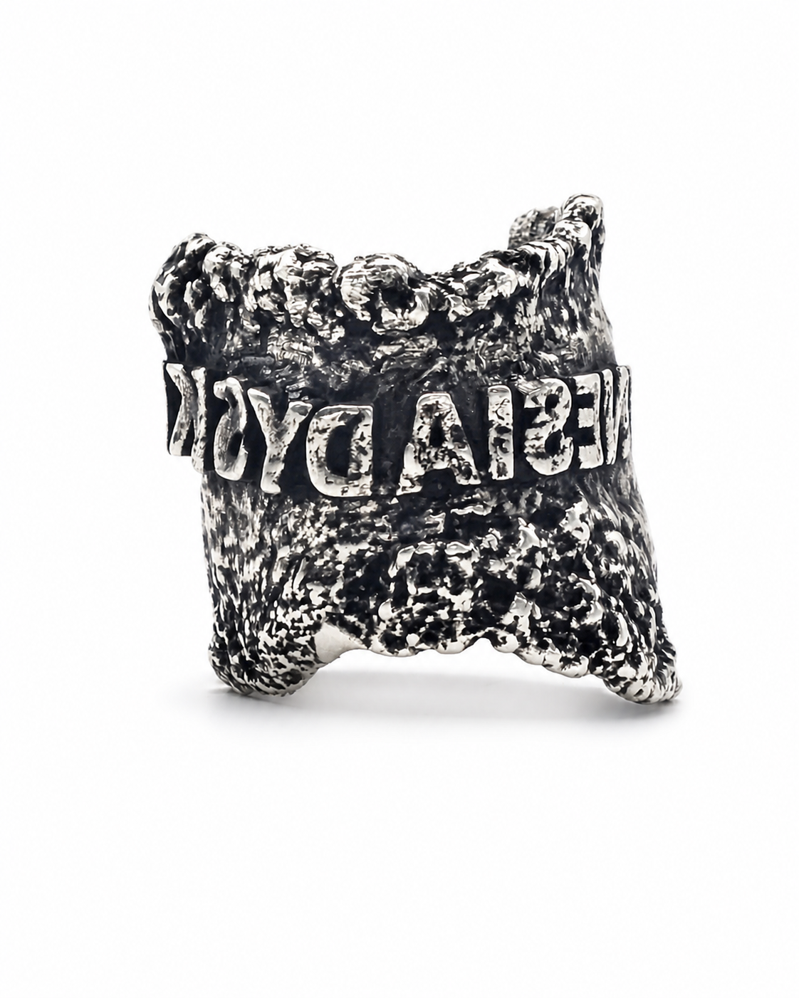 Prothesis Ring Lower 925 sterling silver external base ring avant-garde Exoderme Paris hand-finished