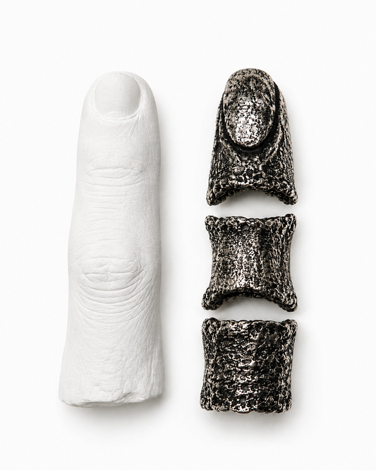 DYSKINESIAA Bespoke Finger Impression custom 925 silver ring at-home mould kit Paris atelier