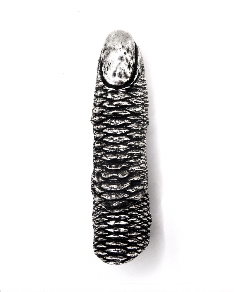 Scaled Finger 925 sterling silver two-segment statement ring scale-textured Skin Collection Paris